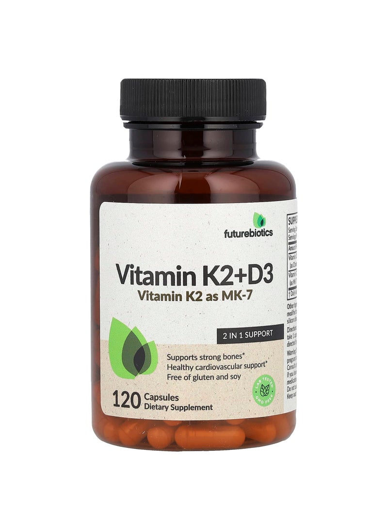 Vitamin K2 + D3 , 120 Capsules